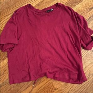 Aritzia Red Boxy Short Sleeve T-Shirt